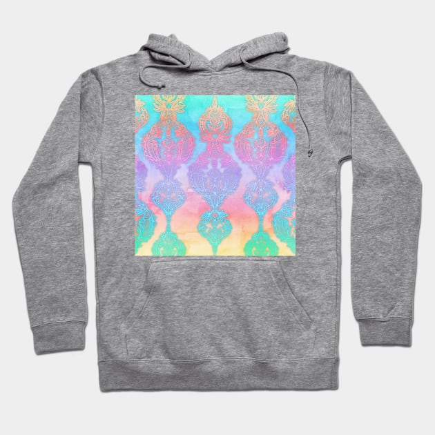 The Ups and Downs of Rainbow Doodles Hoodie by micklyn